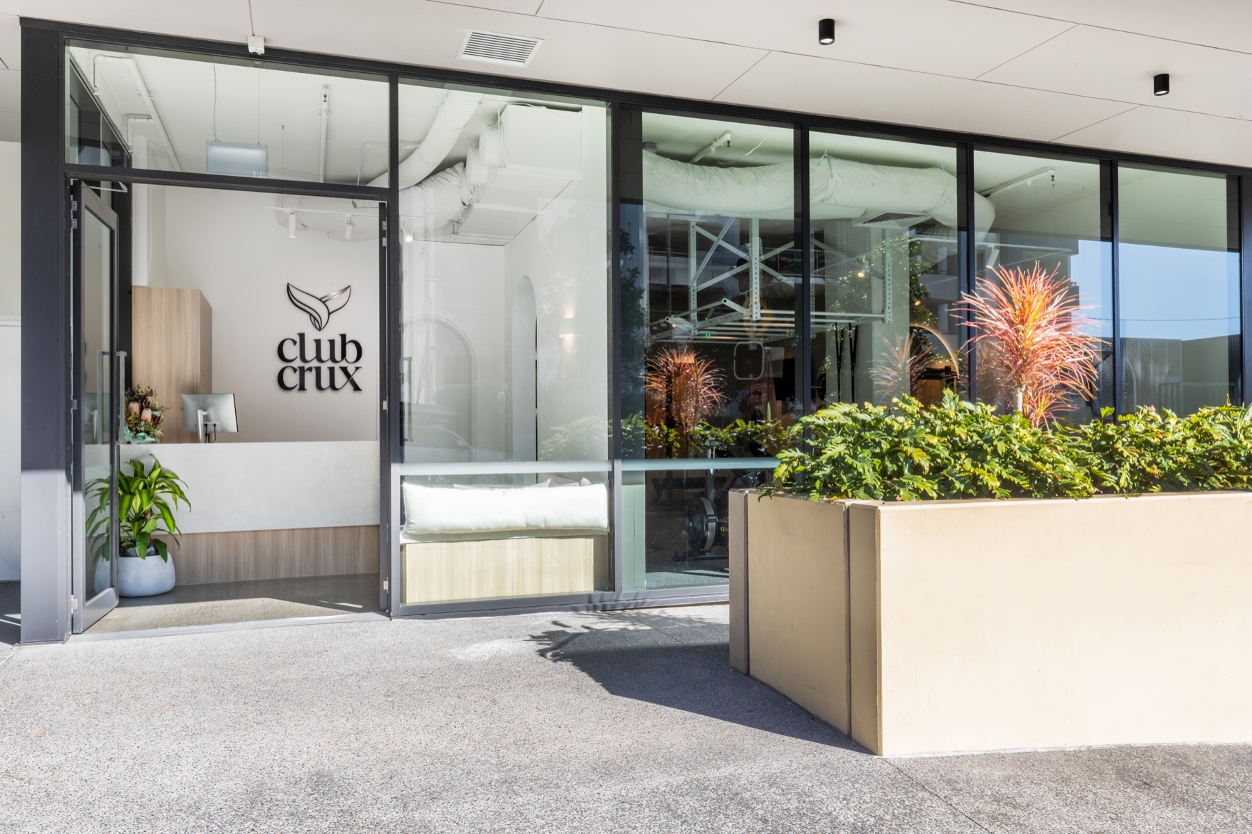 The Club Crux studio entrance at Shop 3, 1 Cordelia Street, South Brisbane