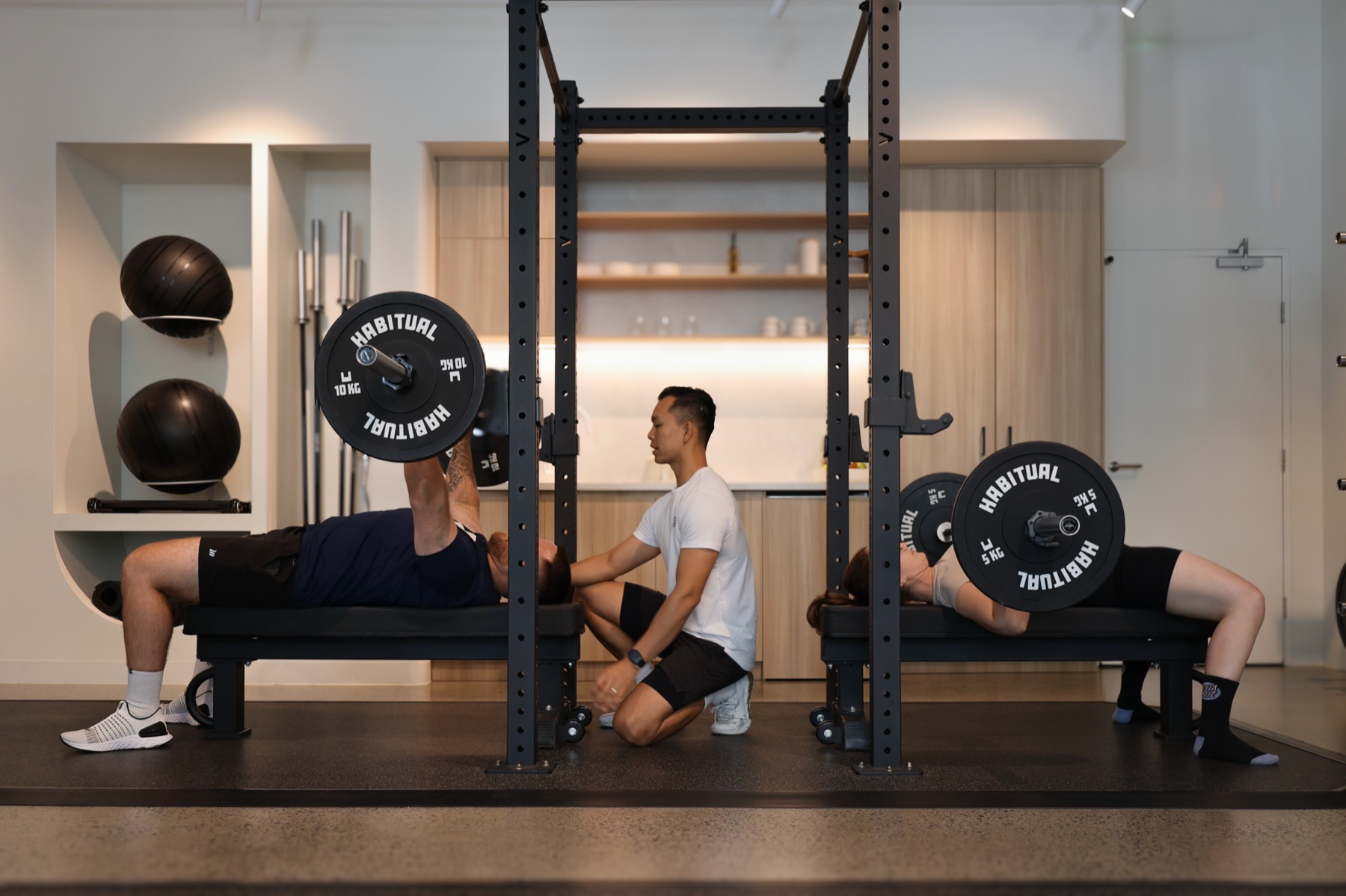 A semi-private coaching session at the Club Crux South Brisbane studio